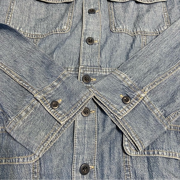 Madewell Denim Chambray Utility Button-up Collared Shirtdress - Picture 5 of 6